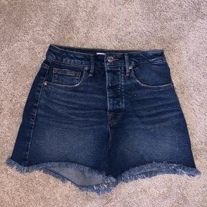 High waisted denim shorts